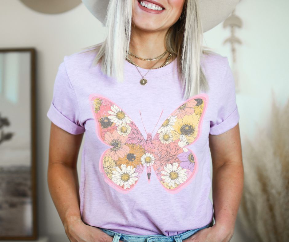 Floral Butterfly - DTF