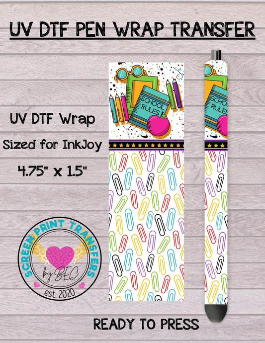 School Rules - UV DTF PEN WRAP