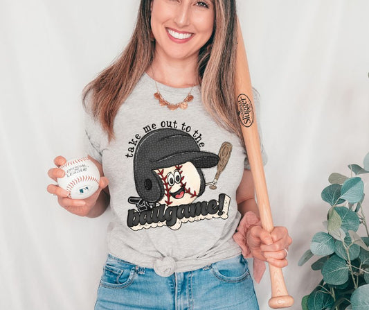 Take me out to the Ballgame - Baseball (black)- DTF