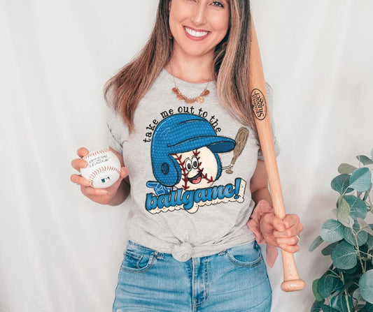 Take me out to the Ballgame - Baseball (blue)- DTF