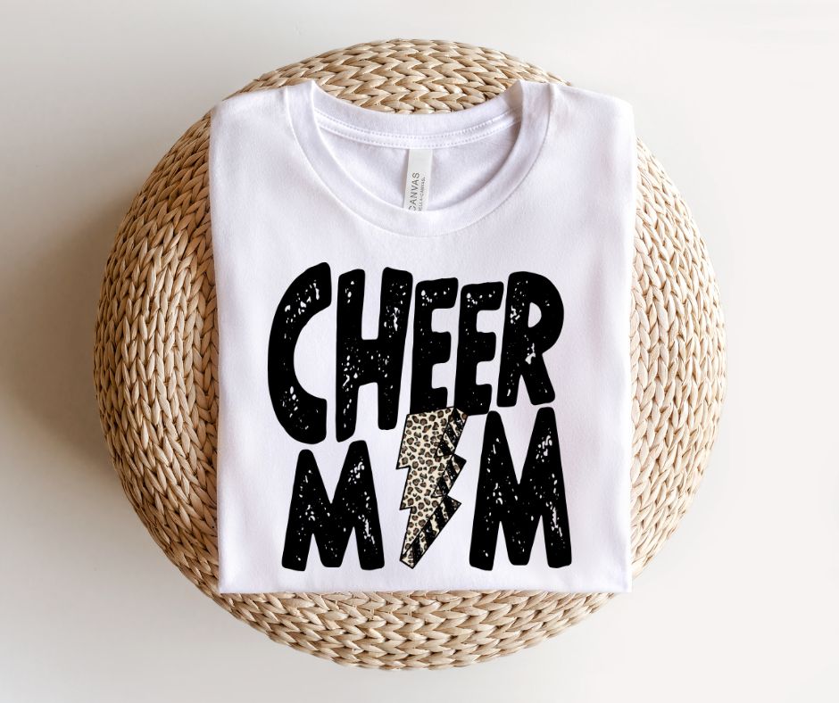 Cheer Mom with leopard bolt - DTF